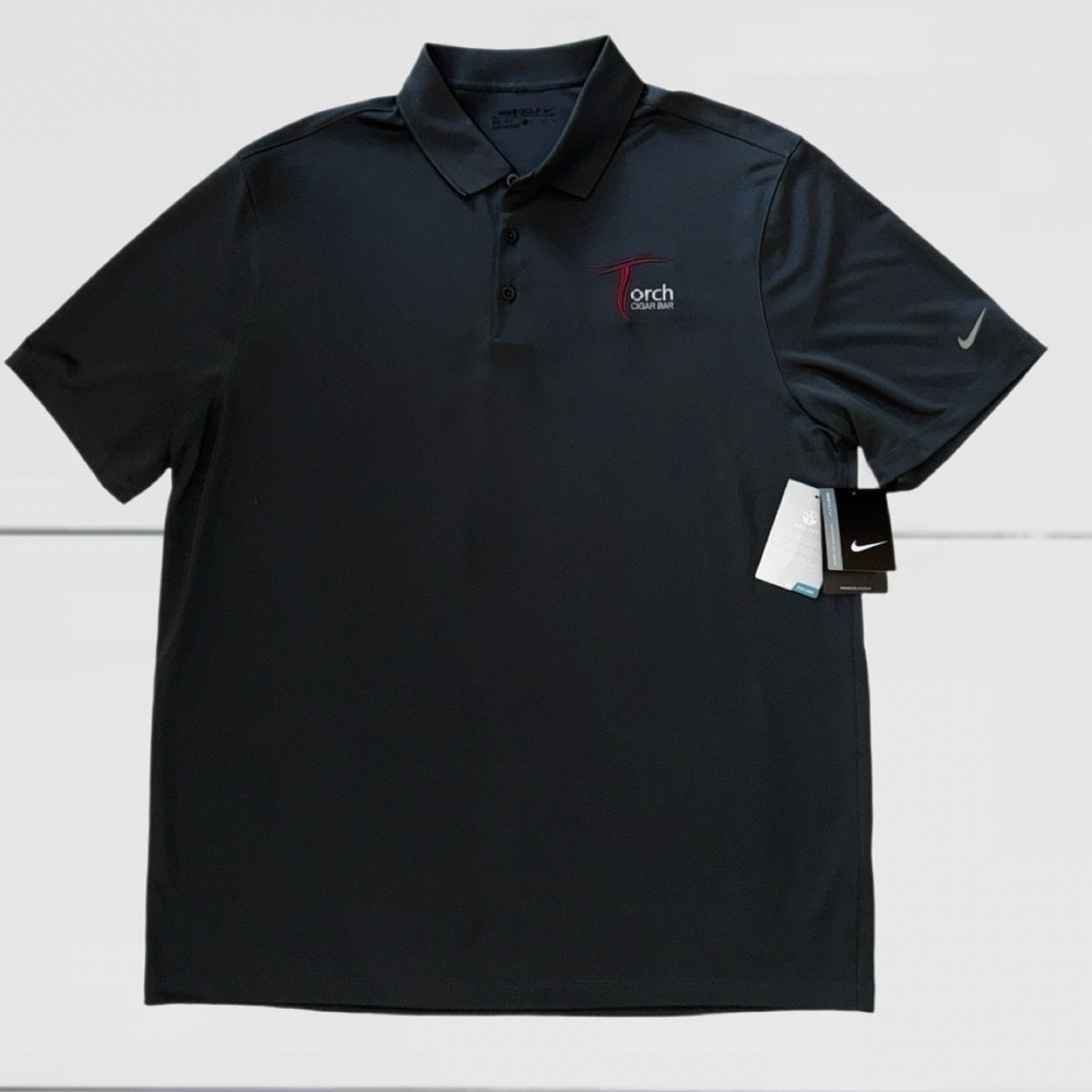 Nike Golf Dri-FIT Polo Shirt Men’s XL Anthracite Gray NWT Torch Cigar Bar Logo
